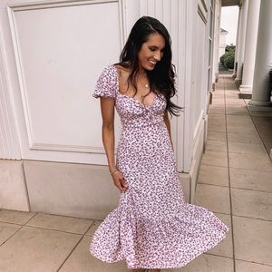 Red dress boutique lavender summer dress